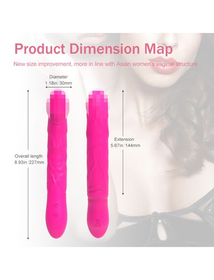 Вибромассажер с эффектом ротации "King-2" розовый , изображение 2