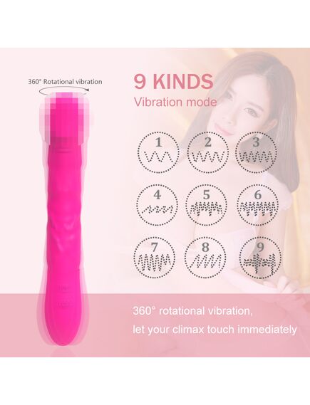 Вибромассажер с эффектом ротации "King-2" розовый , изображение 3
