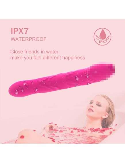 Вибромассажер с эффектом ротации "King-2" розовый , изображение 5