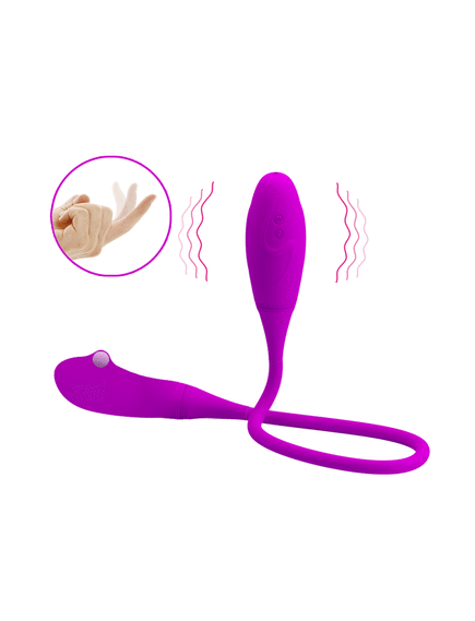 Двусторонний вибростимулятор для пар с эффектом движения пальца Snaky Vibe , изображение 5