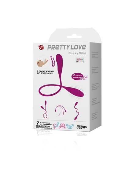 Двусторонний вибростимулятор для пар с эффектом движения пальца Snaky Vibe , изображение 10