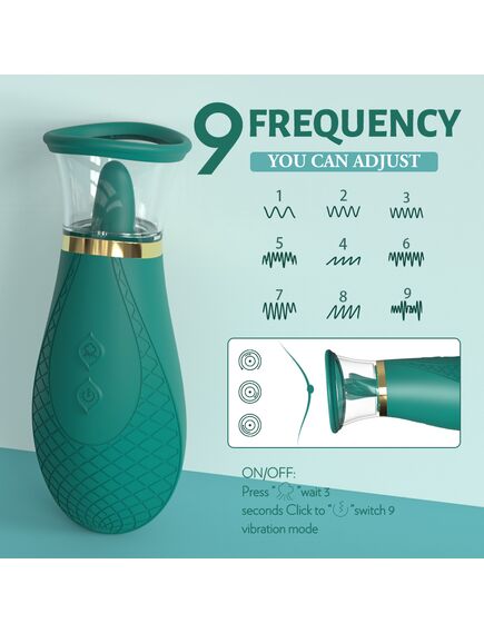 Вагинальная помпа с имитацией кунилингуса и вибрацией HONEY PISTIL , изображение 2