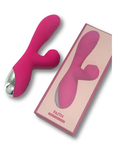 Вибратор кролик с вакуумной стимуляцией и пульсацией "Faith" , изображение 2