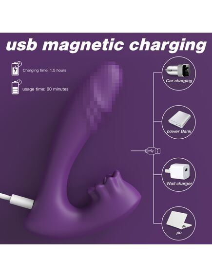 Вибратор для стимуляции точки "G" и клитора "Forest Rain" , изображение 4