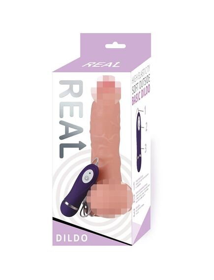 Реалистичный фаллоимитатор REAL с вибрацией и пультом управления, PVC, 21х4,5 см. , изображение 2