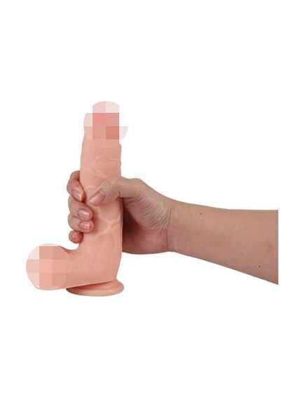 Реалистичный фаллоимитатор REAL с вибрацией и пультом управления, PVC, 21х4,5 см. , изображение 4