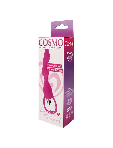 ВИБРОМАССАЖЁР цвет розовый, L 140 мм D 25x34 мм , изображение 2