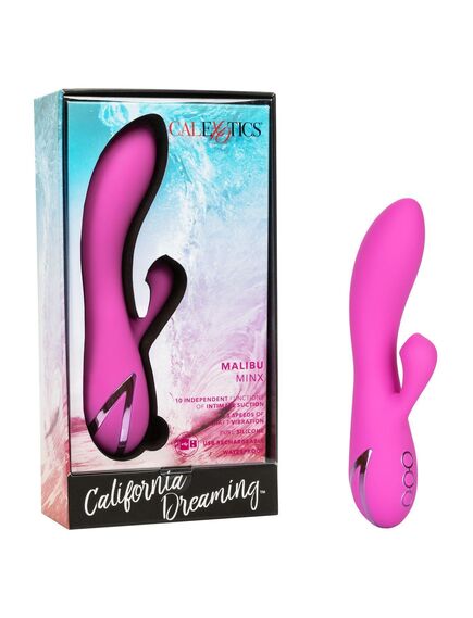 Вибромассажер кролик California Dreaming - Malibu Minx с функцией мощное всасывание , изображение 2