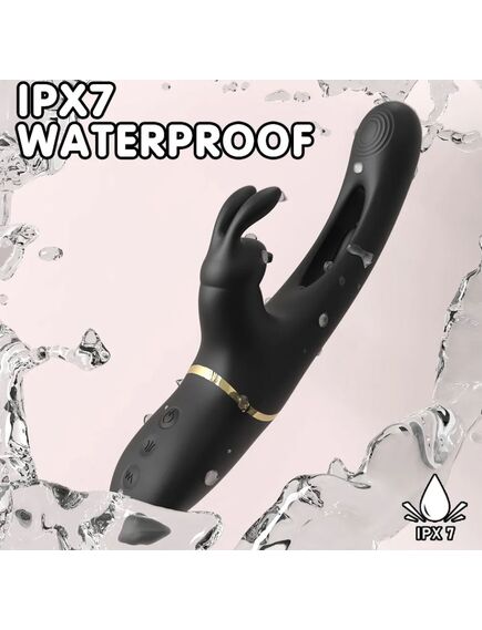 Вибратор кролик с функцией пульсации и подвижным языком "Niko" , изображение 4