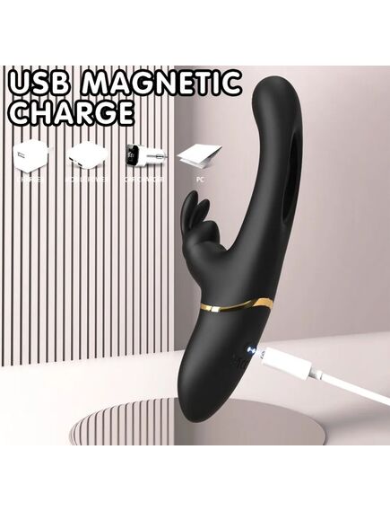 Вибратор кролик с функцией пульсации и подвижным языком "Niko" , изображение 5