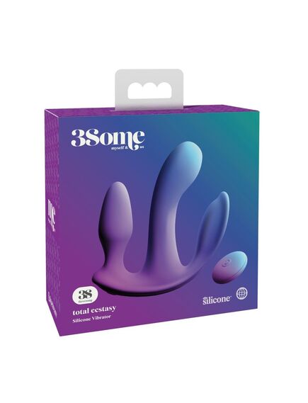 Вибростимулятор с тремя вибро-отростками 3Some Total Ecstasy , изображение 2