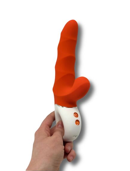 Вибратор с вакуумной стимуляцией "Chill", оранжевый , изображение 4