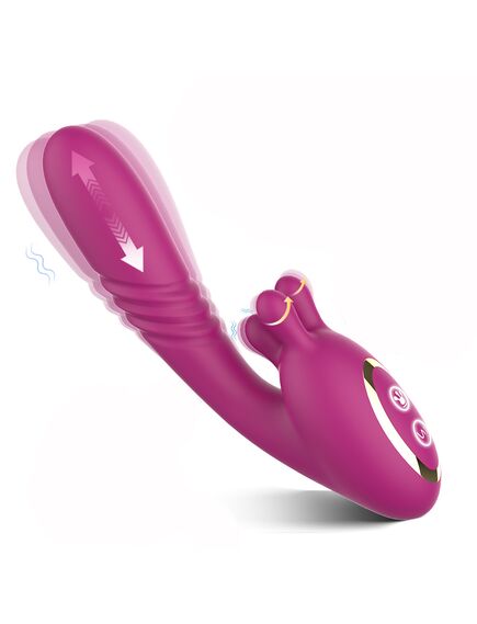 Вибратор с возвратно-поступательными движениями и клиторальным отростком LAYLA 