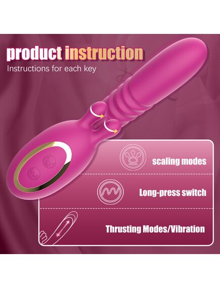 Вибратор с возвратно-поступательными движениями и клиторальным отростком LAYLA , изображение 4