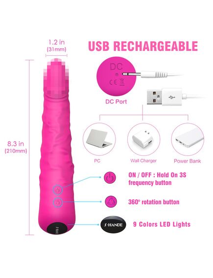 Вибромассажер с эффектом ротации "Kings" , изображение 4