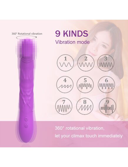 Вибромассажер с эффектом ротаци "King-2" фиолетовый , изображение 4