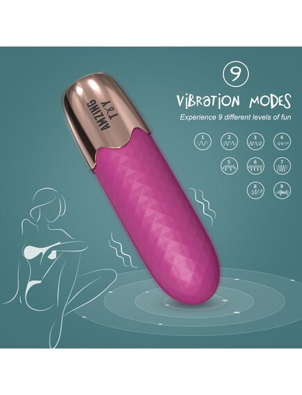 Мини вибратор Andice 9 режимов , изображение 3