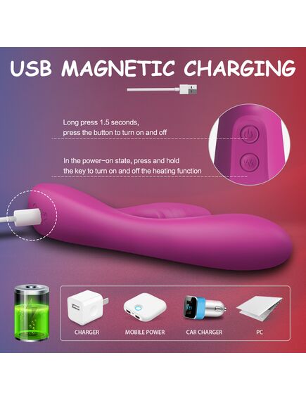 Вибратор кролик с подогревом Alivior , изображение 4