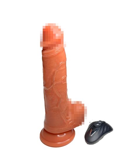 Вибромассажёр с возвратно-поступательными движениями и пультом Д/У 17см , изображение 3