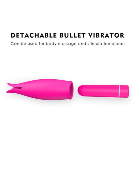 Мини-вибратор с лепестками и съемной вибропулей , изображение 2