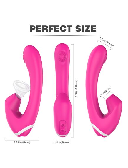 2в1 вибратор для точки G и с функцией всасывания Rabbit , изображение 4