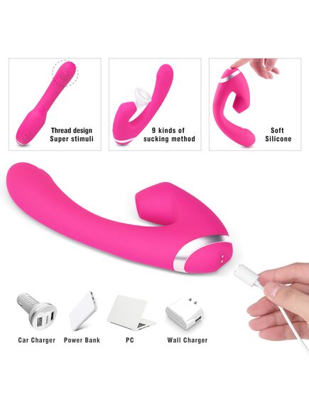 2в1 вибратор для точки G и с функцией всасывания Rabbit , изображение 5