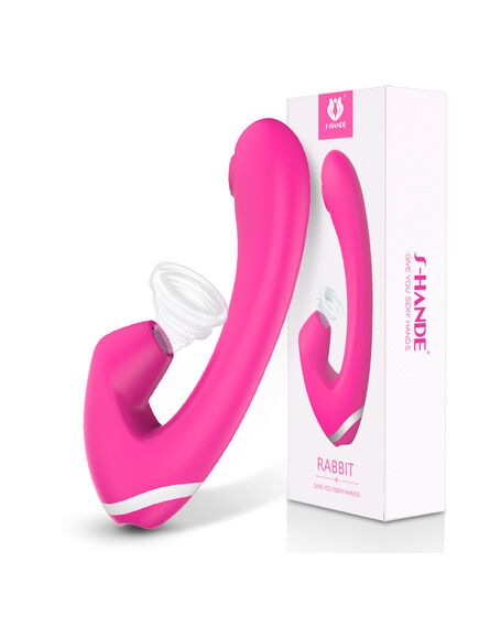 2в1 вибратор для точки G и с функцией всасывания Rabbit 