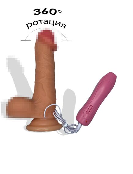 Вибратор с ротацией TSN Warming Plus на проводном пульте , изображение 2