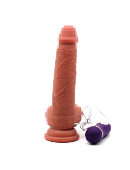 Реалистичный вибратор Dual Layer с пультом управления 19 см , изображение 2