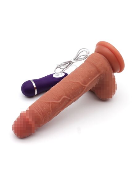 Реалистичный вибратор Dual Layer с пультом управления 19 см , изображение 3
