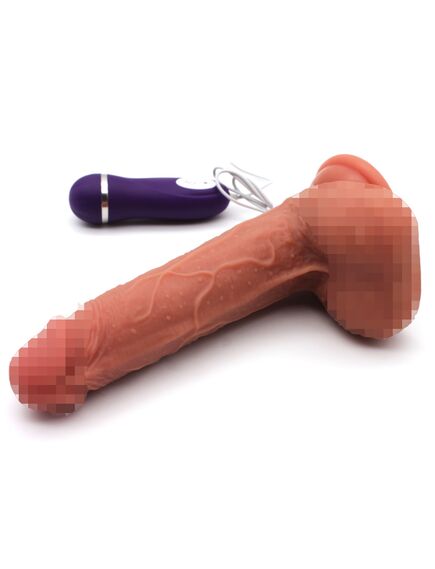 Реалистичный вибратор Dual Layer с пультом управления 19 см , изображение 4