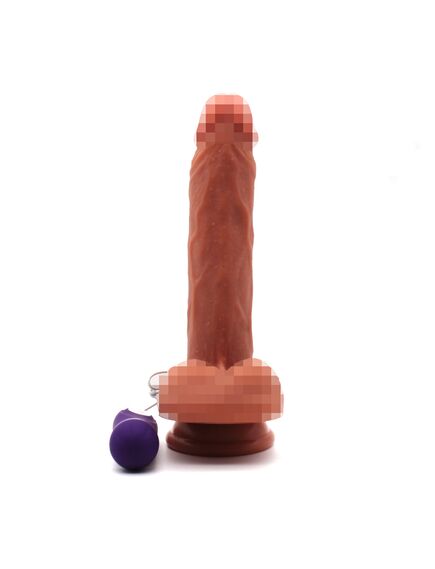 Реалистичный вибратор Dual Layer с пультом управления 17 см , изображение 2