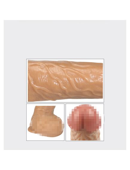 Вибратор реалистик Real Extreme Extra Girth Vibrating Dildo 22,1см , изображение 3