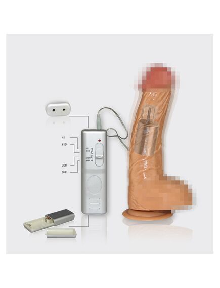Вибратор реалистик Real Extreme Extra Girth Vibrating Dildo 22,1см , изображение 4