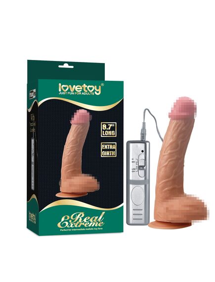 Вибратор реалистик Real Extreme Extra Girth Vibrating Dildo 22,1см , изображение 6