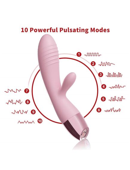 Вибромассажер с подогревом Luxeluv V3, розовый , изображение 2