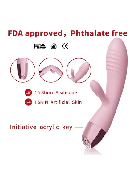 Вибромассажер с подогревом Luxeluv V3, розовый , изображение 3