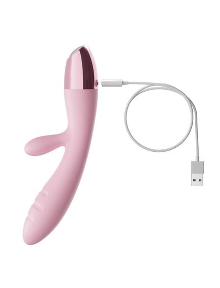 Вибратор с клиторальным стимулятором Luxeluv ONLY V2, розовый , изображение 2