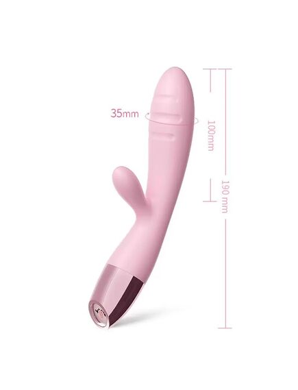 Вибратор с клиторальным стимулятором Luxeluv ONLY V2, розовый , изображение 4