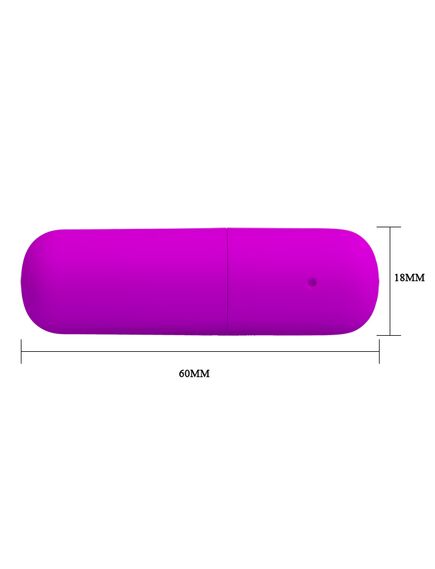 Вибропуля Pretty Love Power фиолетовая 12 режимов , изображение 3