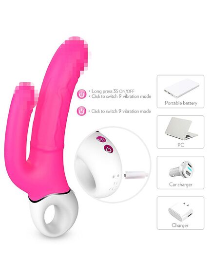 Вибромассажёр "Jakiro" розовый , изображение 3