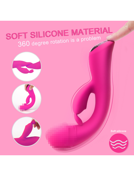 Вибратор кролик Baby bunny розовый , изображение 4