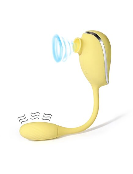 Виброяйцо с вакуумной стимуляцией Dr.Sucking 