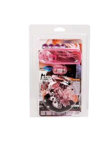 Baile Клиторальный стимулятор бабочка на резинках с пультом управления , изображение 2