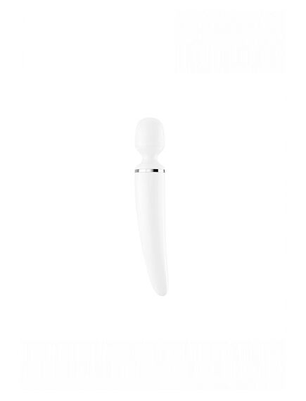 Универсальный вибромассажер Satisfyer Wand-er Woman (White/Chrome) , изображение 3