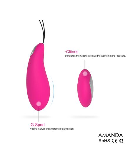 Перезаряжаемое виброяйцо AMANDA с пультом д\у , изображение 3