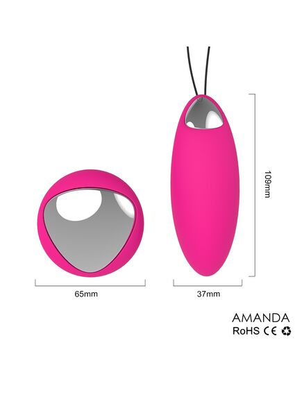 Перезаряжаемое виброяйцо AMANDA с пультом д\у , изображение 4
