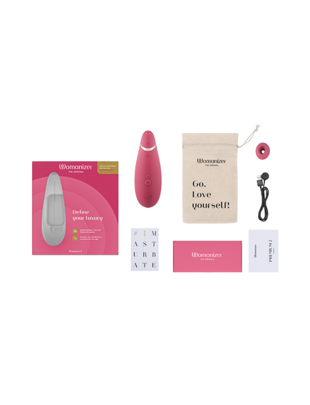 Бесконтактный клиторальный стимулятор Womanizer Premium 2, Расцветка: Розовый , изображение 3
