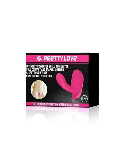 Вибро-бабочка с вагинальным стимулятором Fancy Clamshell , изображение 4