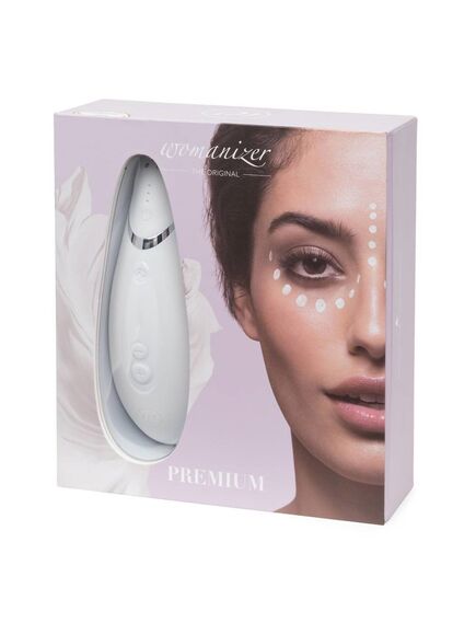 Бесконтактный клиторальный стимулятор Womanizer Premium, Расцветка: Белый , изображение 2